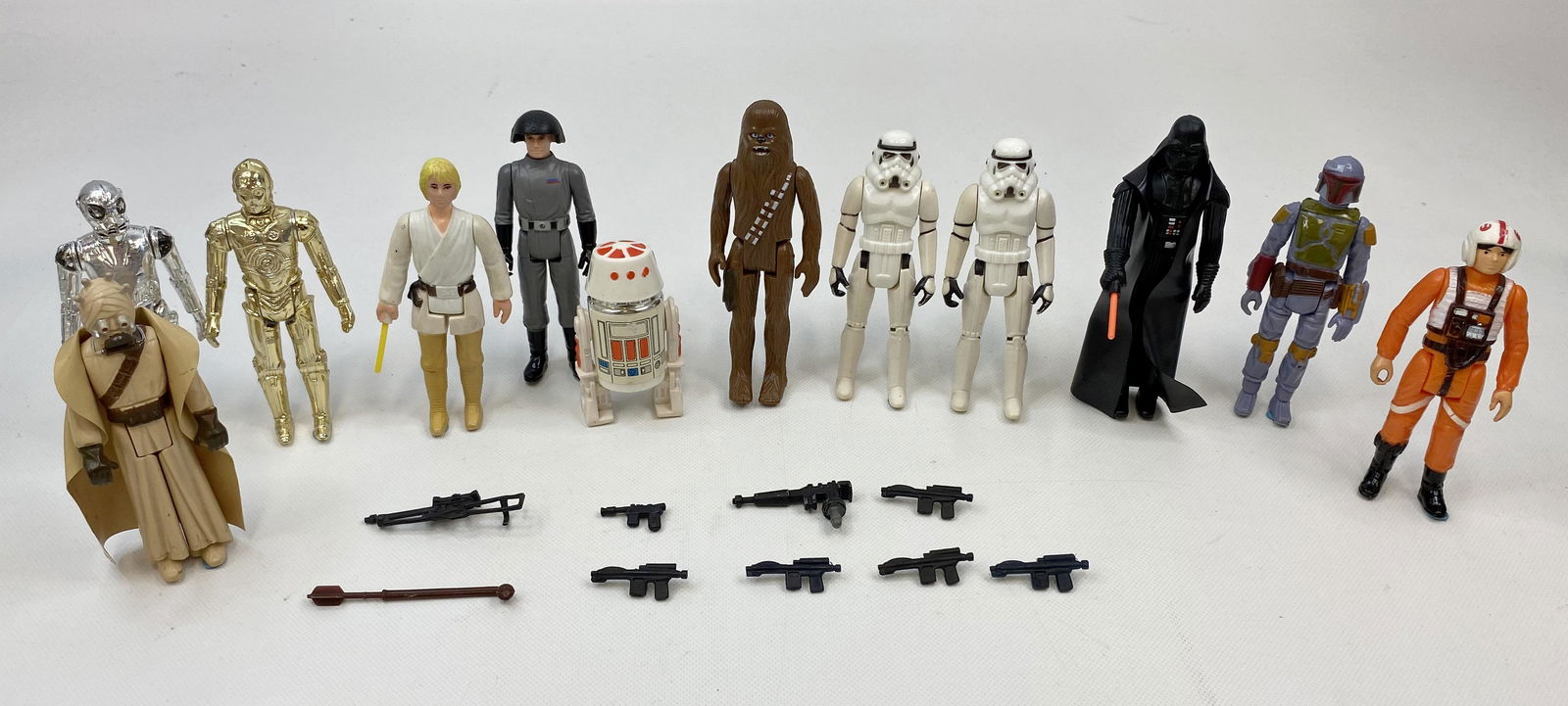 1977-83 KENNER STAR WARS ACTION FIGURES LOT 13 & WEAPONS X 9 (1 of 8)