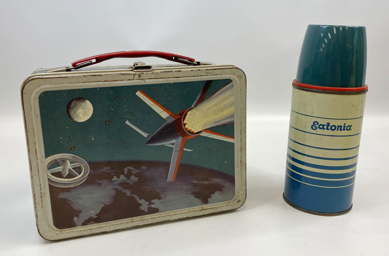 1950'S THERMOS SPACE TIN LUNCH BOX (1 of 10)