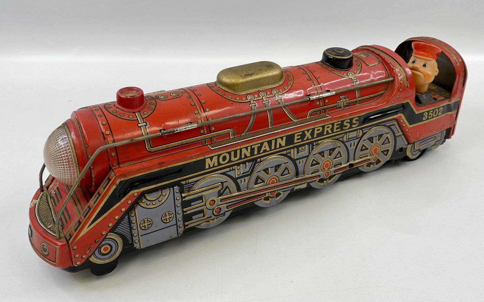 1950'S JAPAN BATTERY OPERATED MOUNTAIN EXPRESS TRAIN TIN TOY (1 of 9)