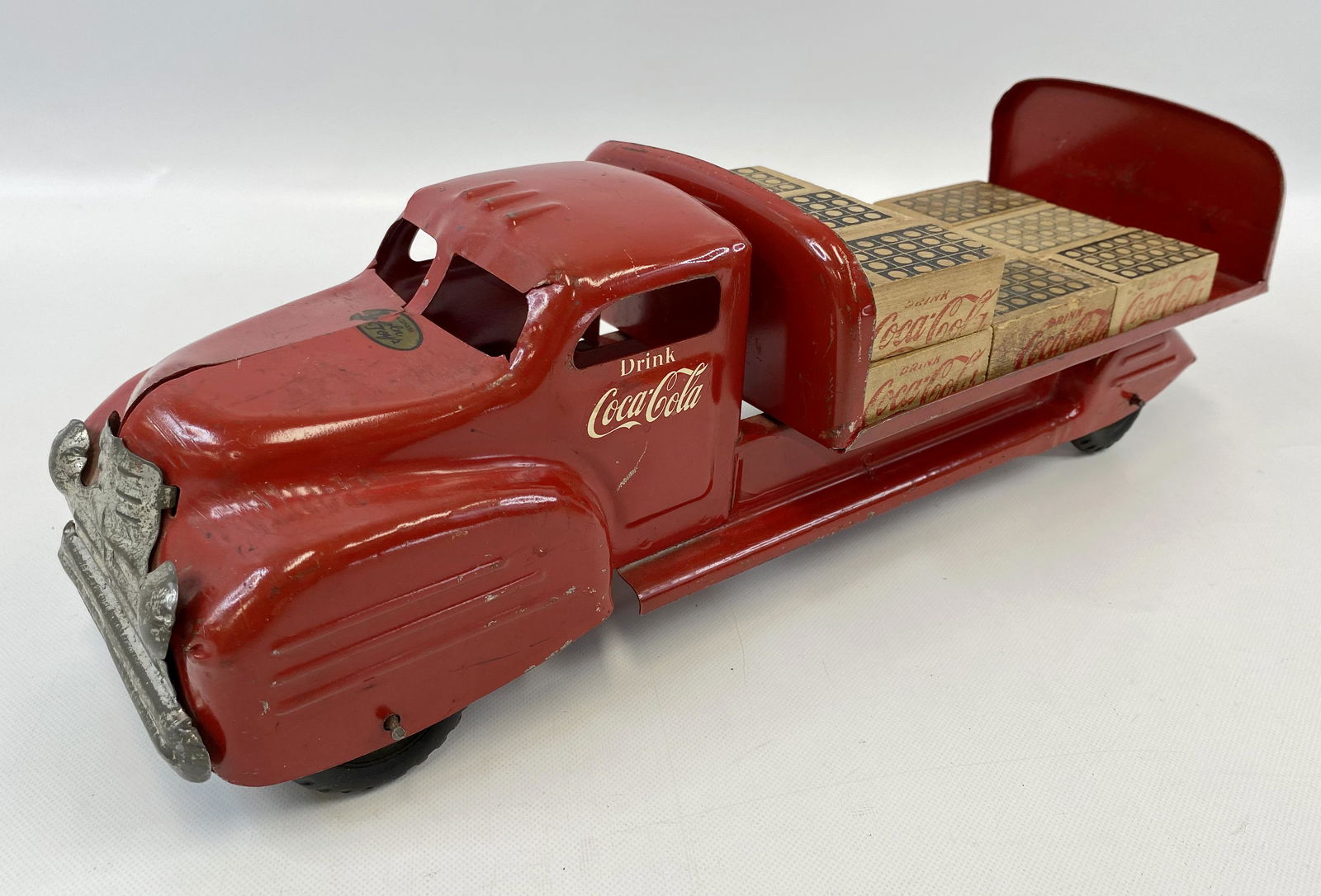 1950'S LINCOLN PRESSED STEEL TOY COCA-COLA TRUCK (1 of 8)