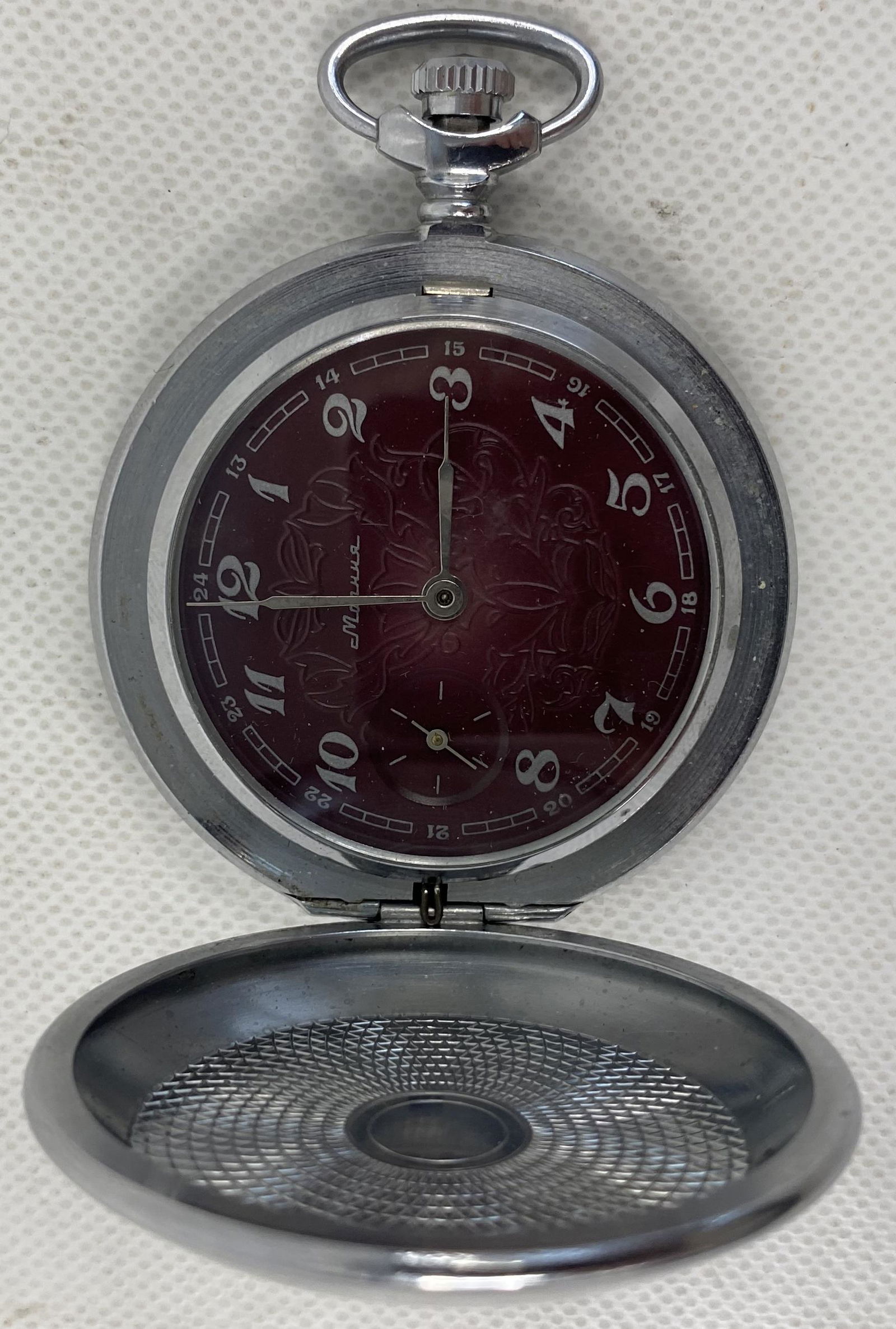 ANTIQUE RUSSIAN SILVER-PLATED POCKET WATCH (1 of 3)