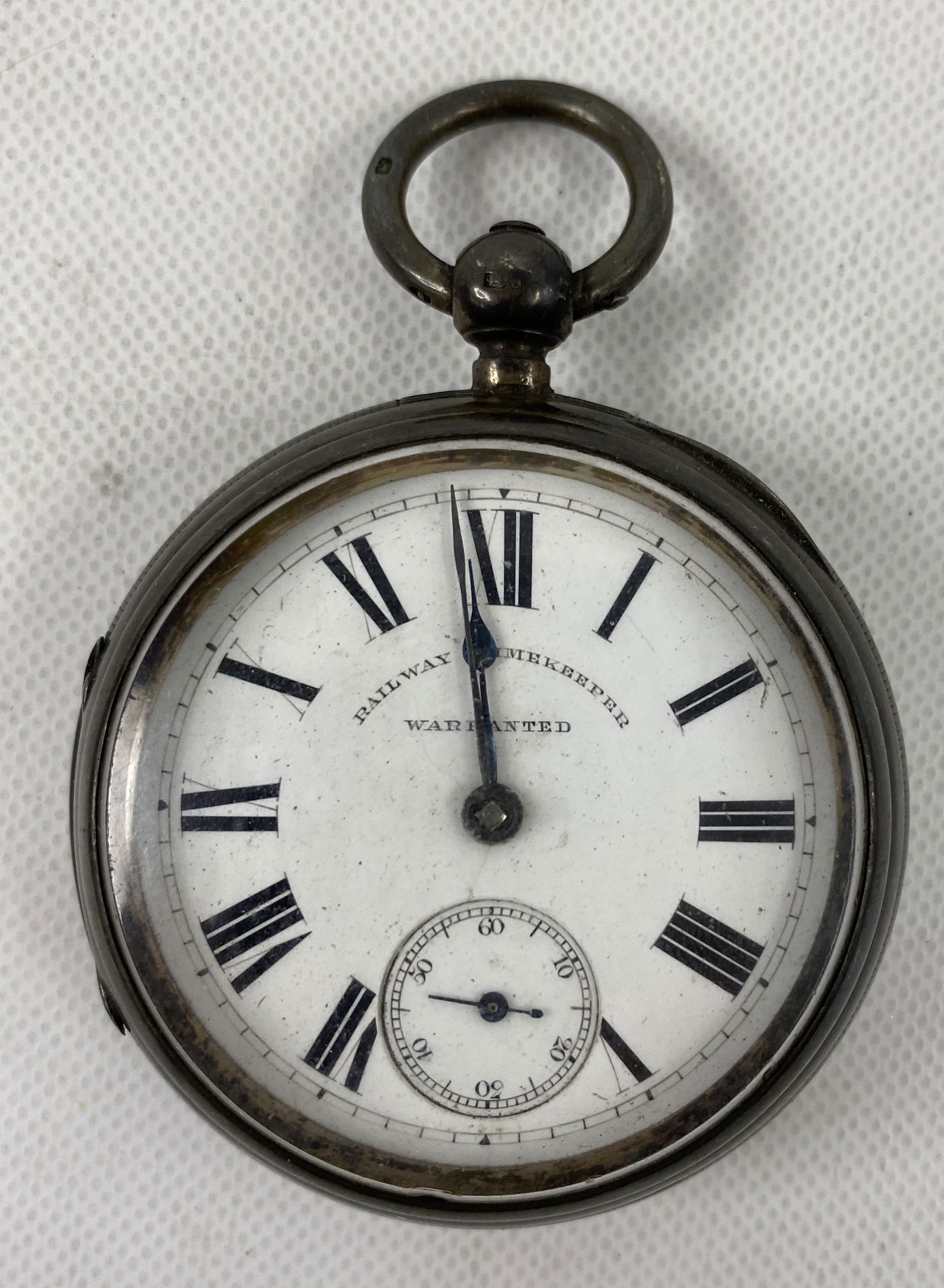ANTIQUE RAILWAY TIMEKEEPER STERLING SILVER POCKET WATCH (1 of 4)