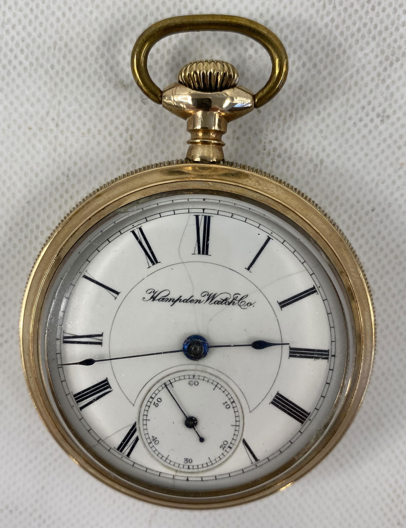 ANTIQUE HAMPTON GOLD-FILLED POCKET WATCH (1 of 4)