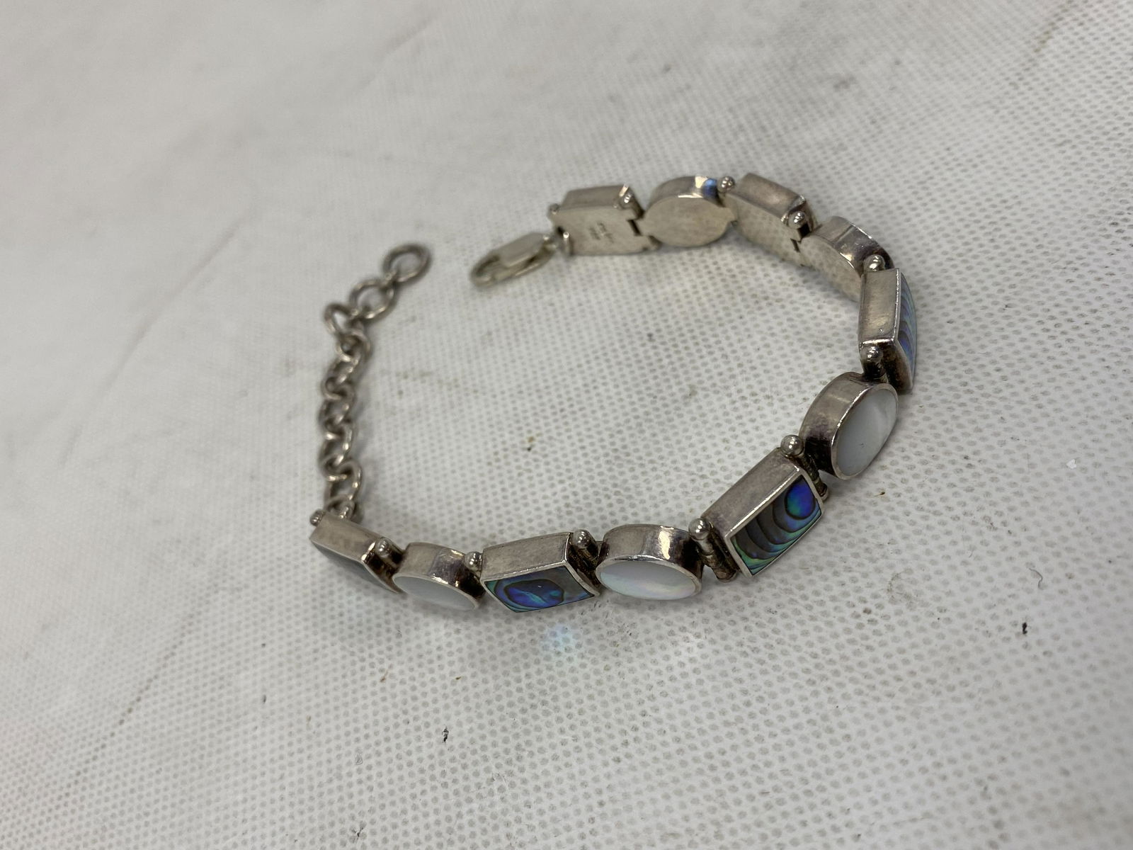 VINTAGE STERLING SILVER CLUSTER BRACELET 11 STONES (1 of 5)