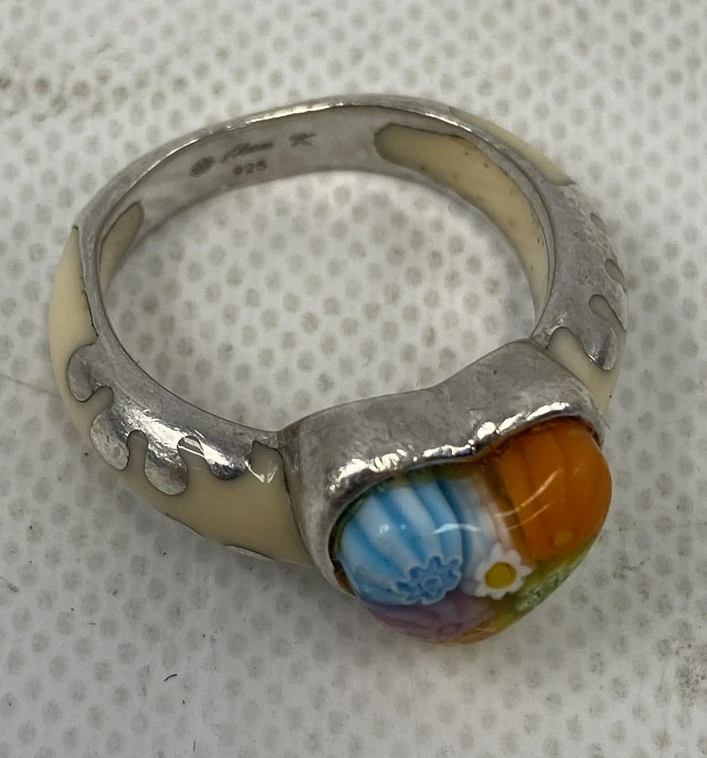 VINTAGE STERLING SILVER NOVELTY RING-ENAMEL (1 of 2)