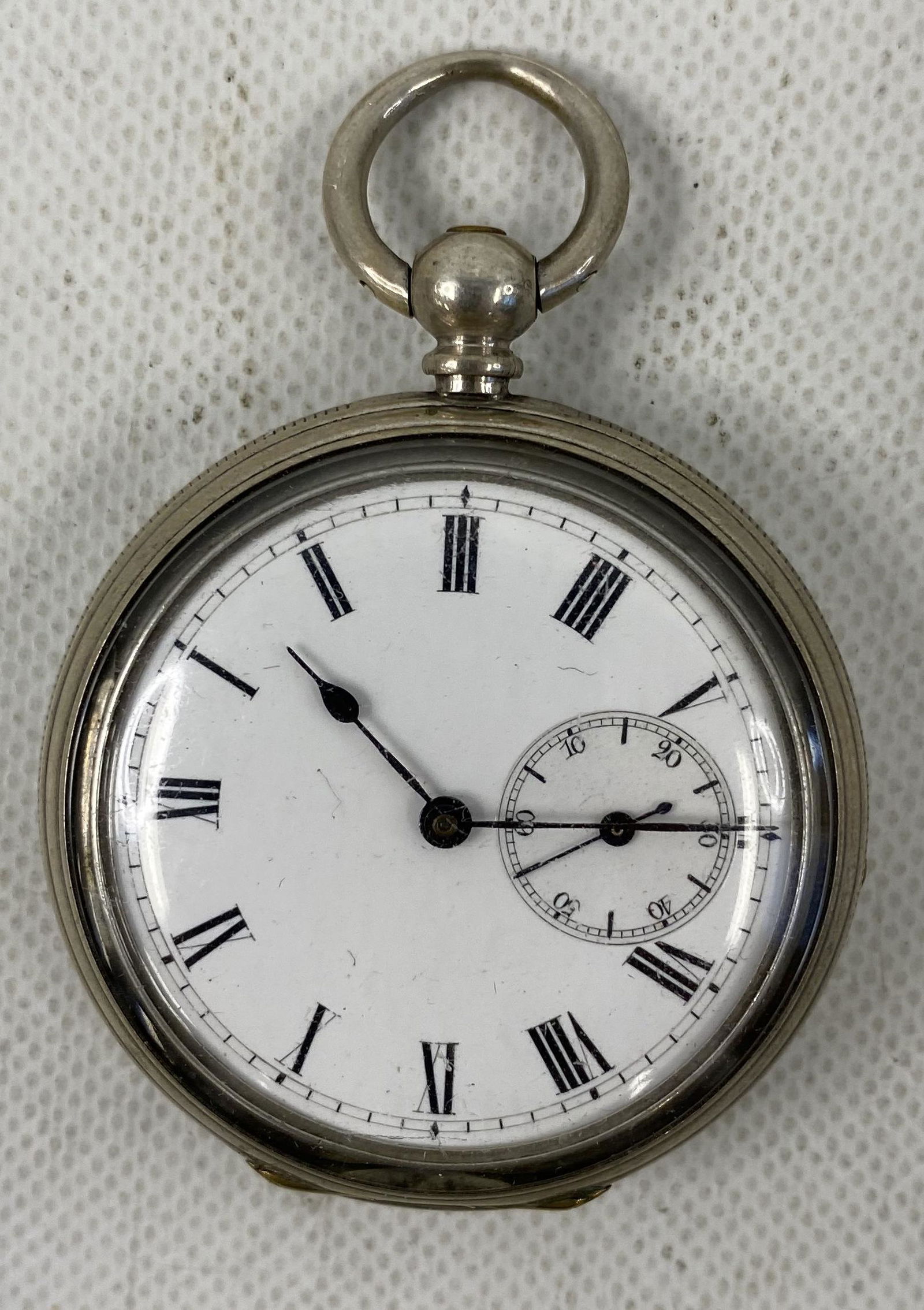 ANTIQUE NO NAME FINE SILVER POCKET WATCH (1 of 6)