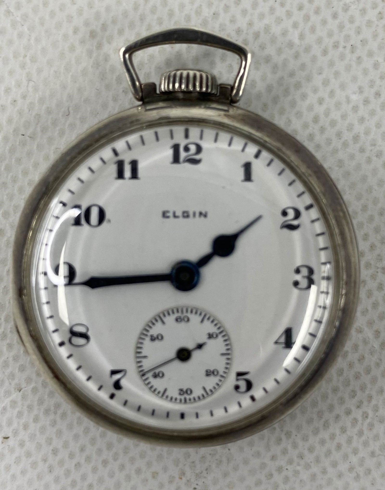 ANTIQUE ELGIN STERLING SILVER POCKET WATCH (1 of 4)