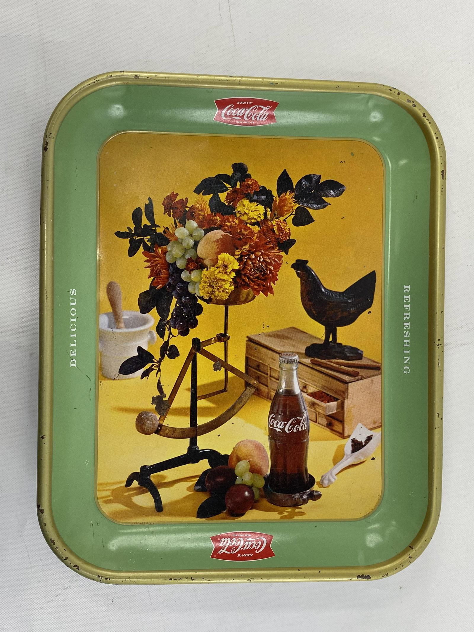 VINTAGE COCA-COLA ADVERTISING TRAY SIGN (1 of 6)