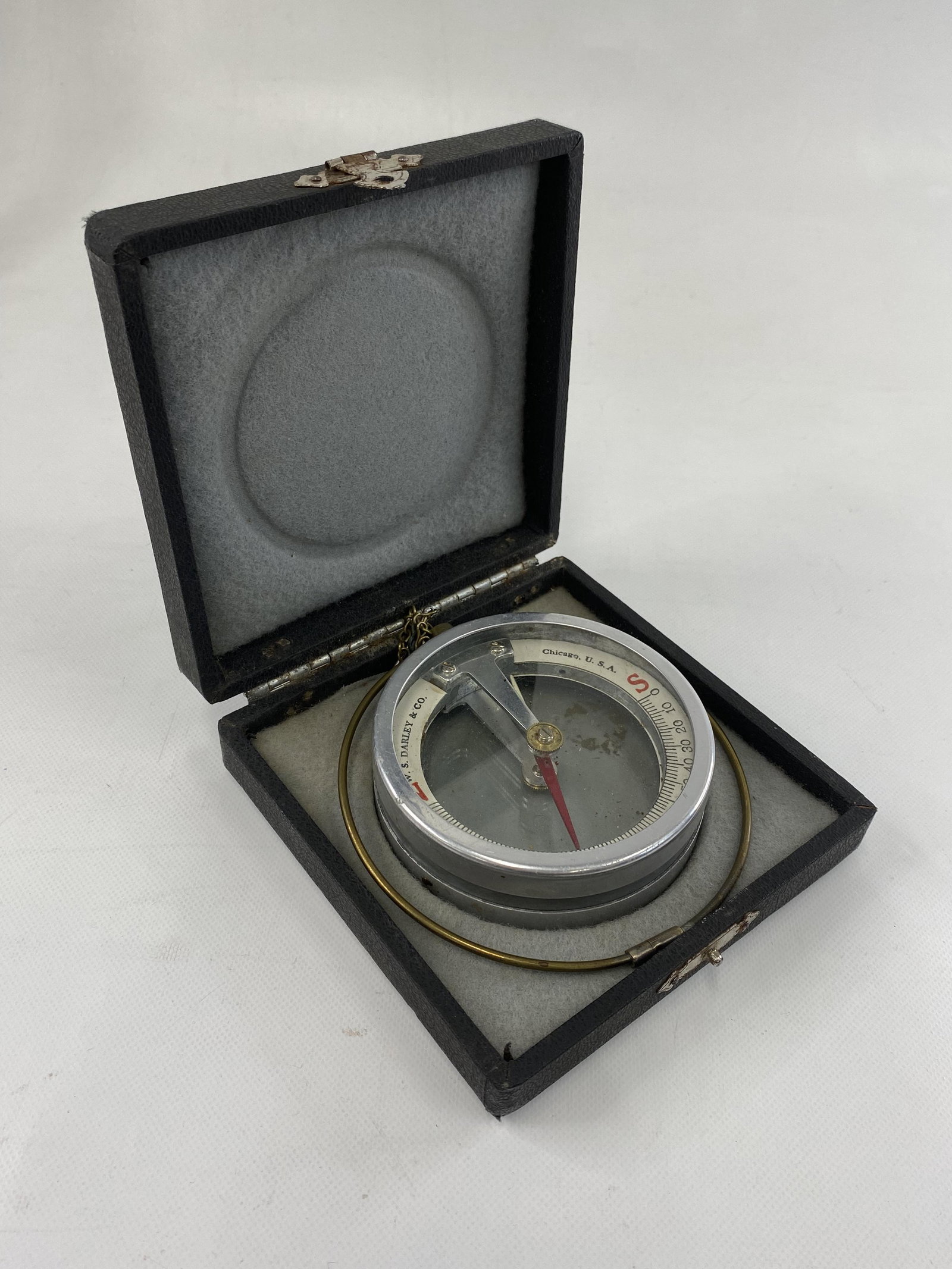 1914-18 WW1 US W.S. DARLEY & CO COMPASS & CASE (1 of 5)