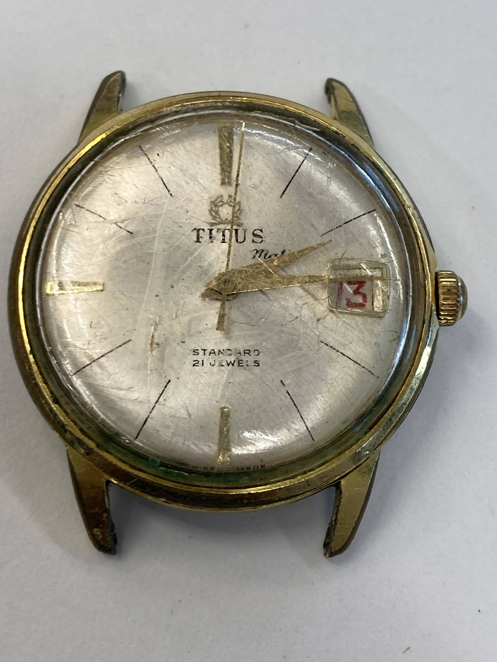 Vintage Titus Goldfilled Automatic Mens Watch Auction