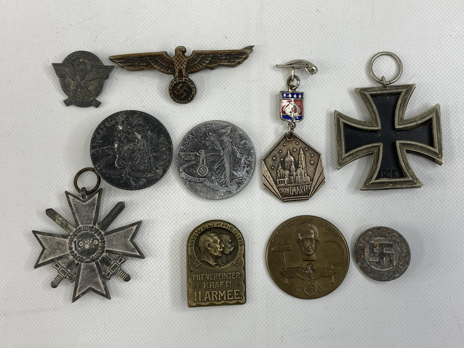 1939-45 WW2 GERMAN ARMY MEDAL, BADGES & OTHER LOT OF 10 (1 of 12)