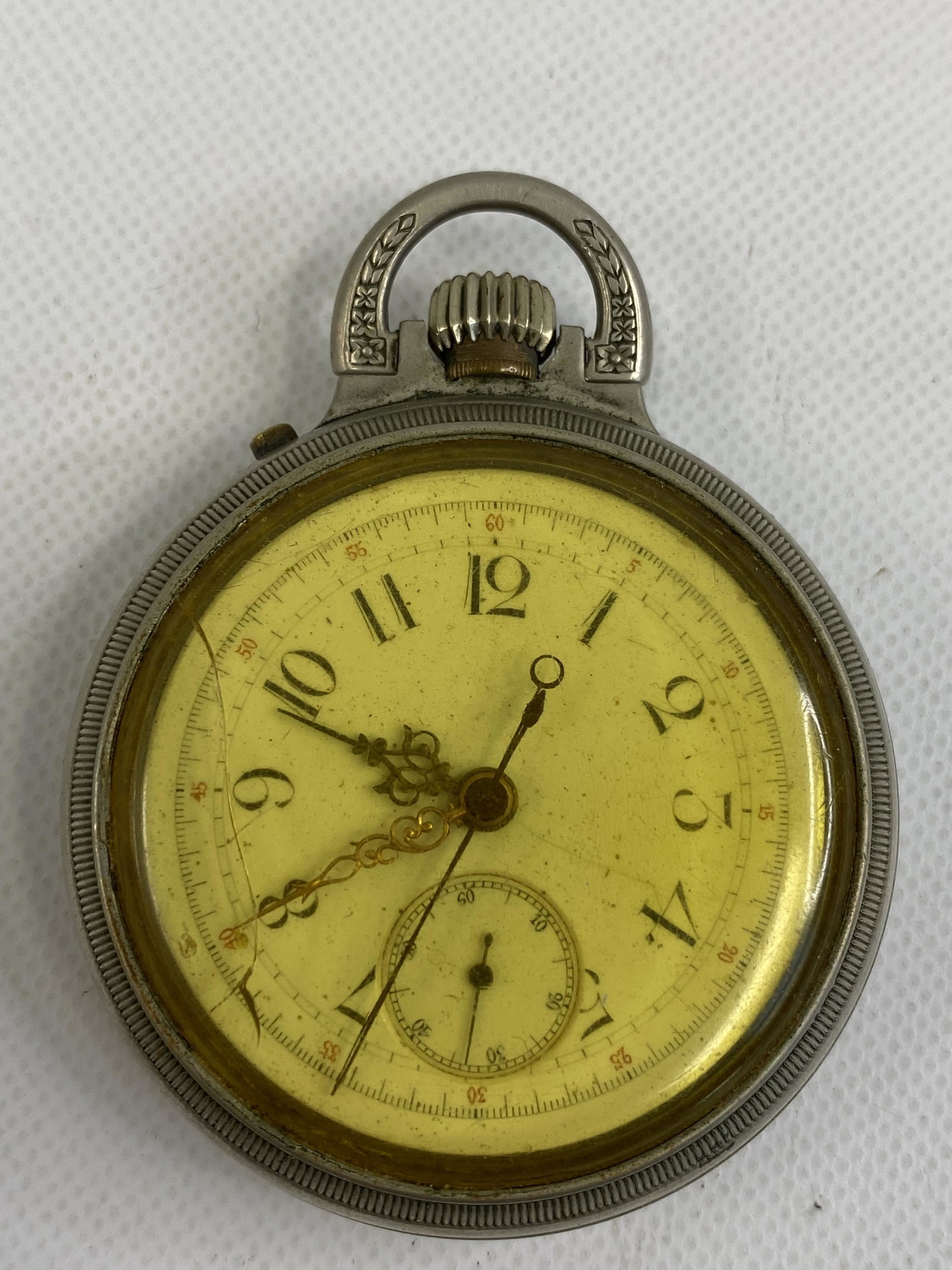 ANTIQUE ELGIN SILVER PLTED POCKET WATCH (1 of 4)