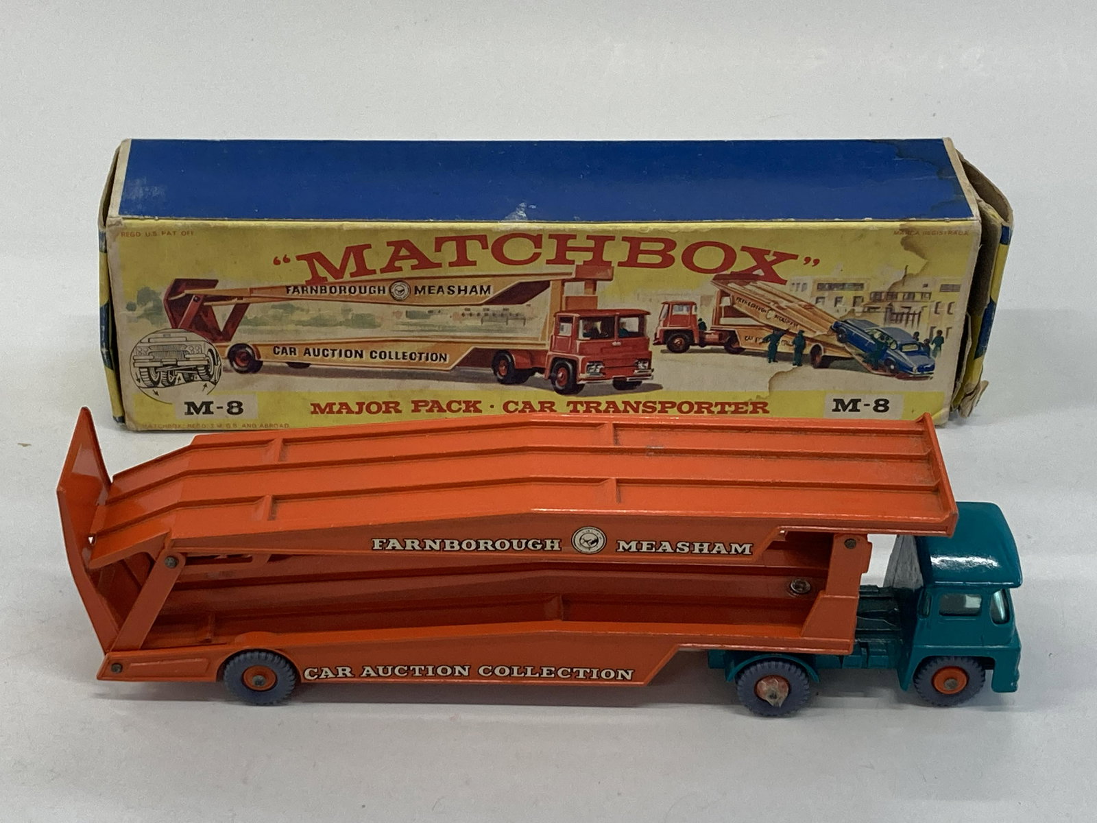 VINTAGE MATCHBOX TOYS CAR TRANSPORTER # M-8 & BOX (1 of 8)