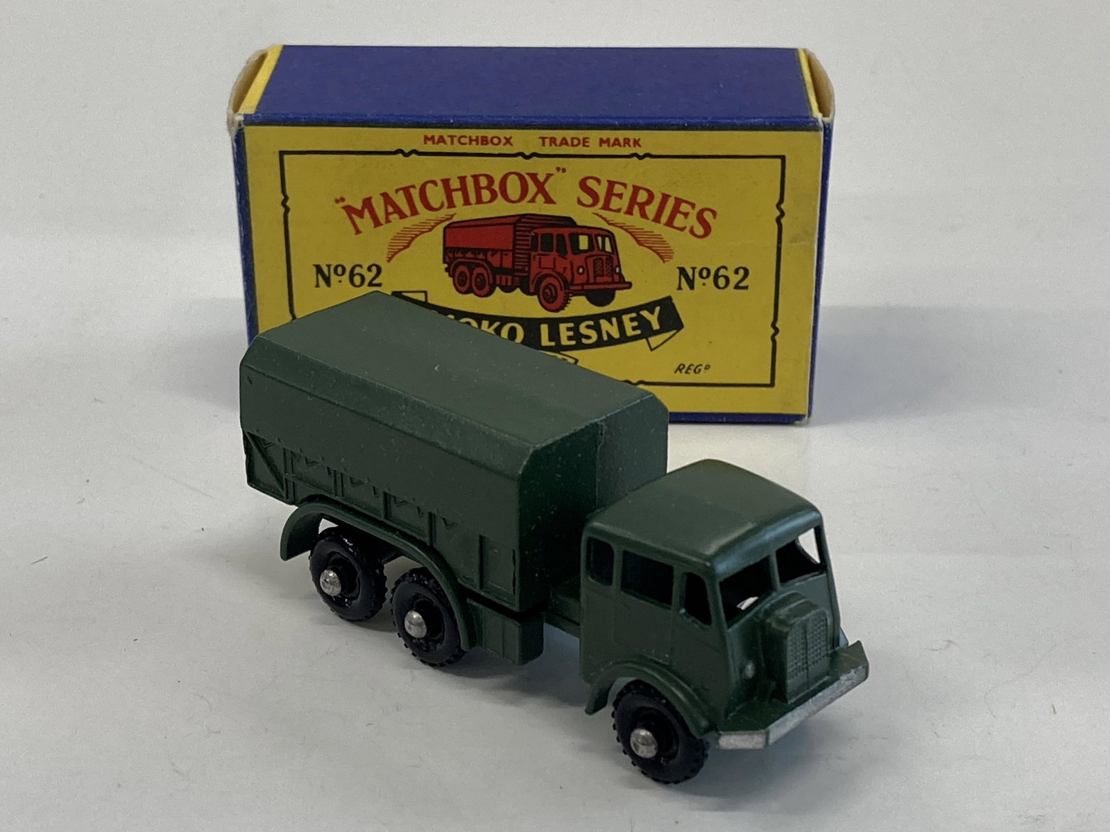 VINTAGE MATCHBOX TOYS GENERAL SERVICE TRUCK #62 & BOX: VINTAGE MATCHBOX TOYS GENERAL SERVICE TRUCK #62 & BOX CONDITION: PRE-OWNED SHIPPING FEE CANADA 10.00$ USA 15.00$ Combined shipping is available for an extra fee, but only on items won on the same dat