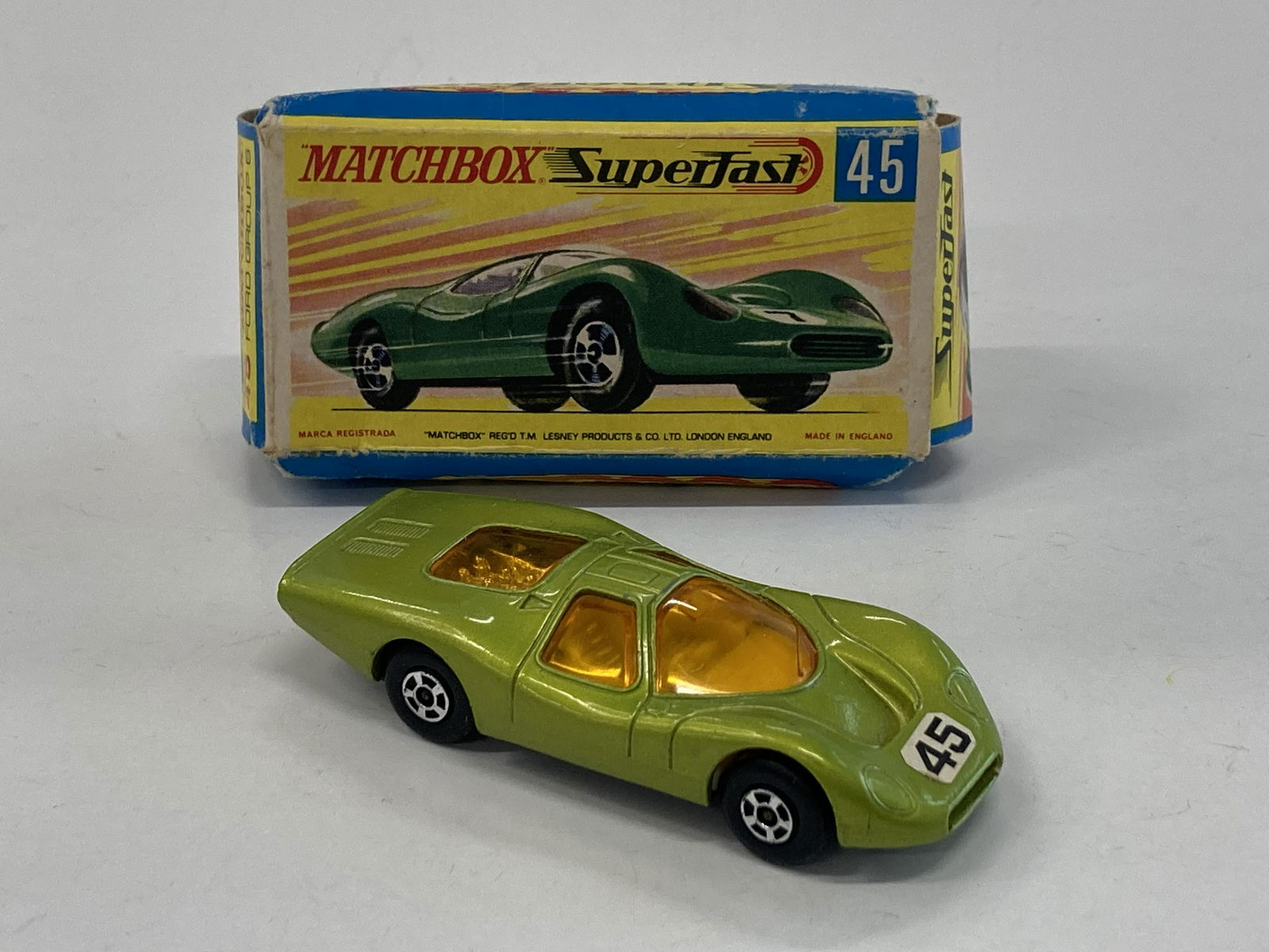VINTAGE MATCHBOX TOYS FORD GROUP 6 #45 & BOX (1 of 6)