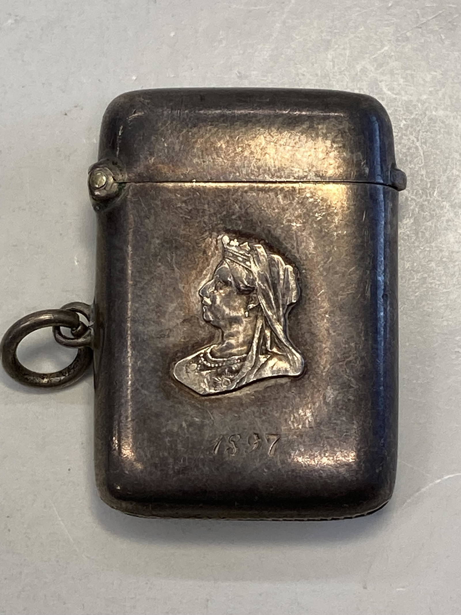 Antique Sterling Silver Matchbox Queen Victoria's Portrait Auction