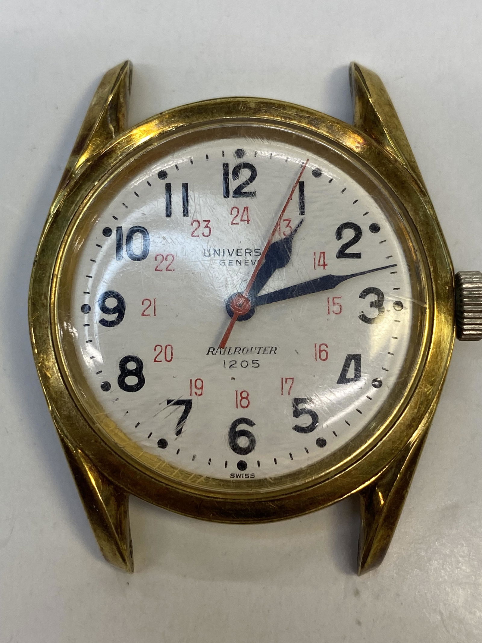 Vintage Universal Geneve Railrouter 1205 Windup Mens Watch Auction