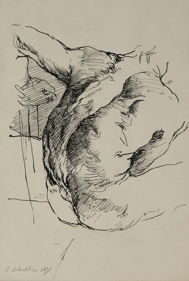 Luis CABALLERO (1943-1995): Luis CABALLERO (1943-1995)Body, 1988.Ink on paper signed and dated32 x 22 cm