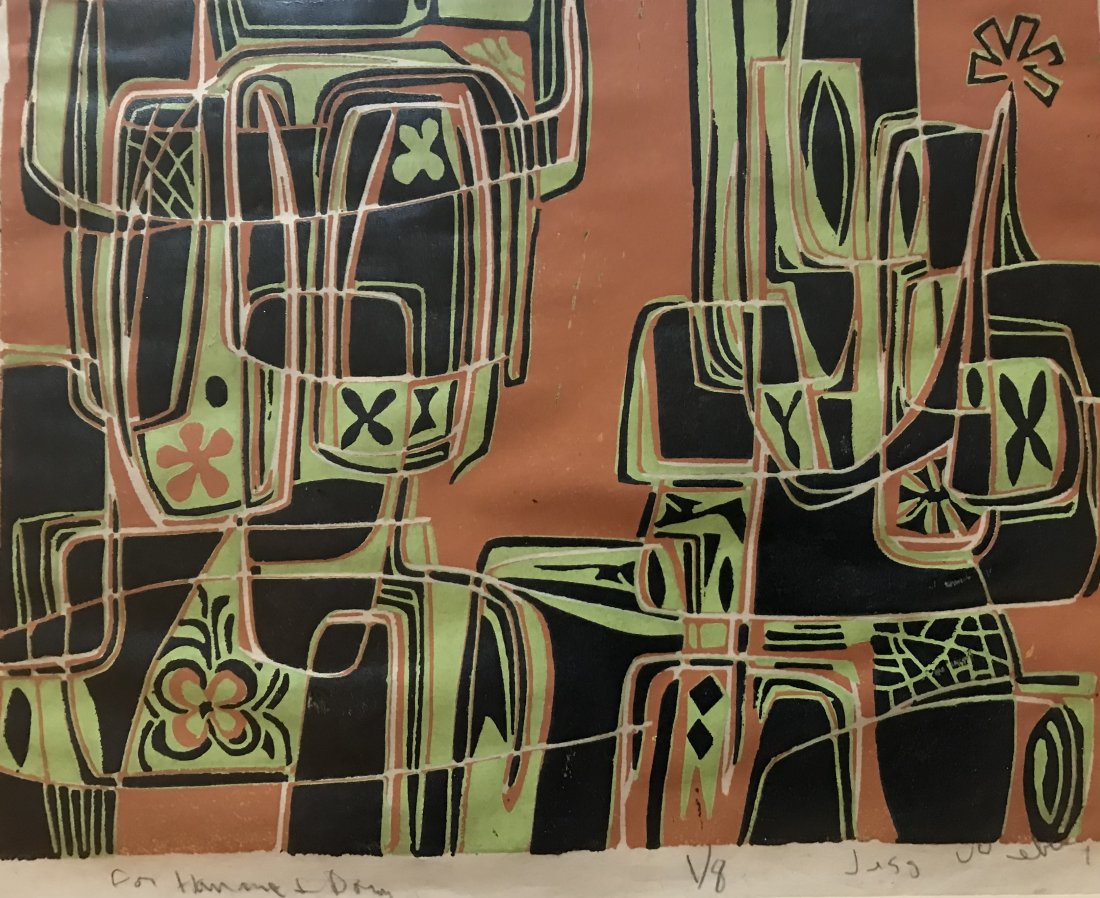 Jessie Webb Progressive Linocut Abstract MCM (1 of 5)