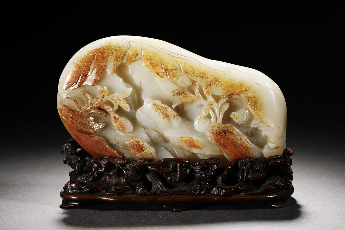 Qing Dynasty Hetian Jade Shanzi Ornament (1 of 9)