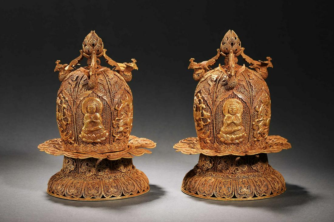 Song Dynasty gold Buddhist shrine (1 of 9)