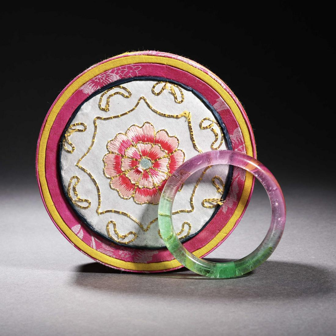 Qing Dynasty Watermelon Tourmaline Bracelet (1 of 6)