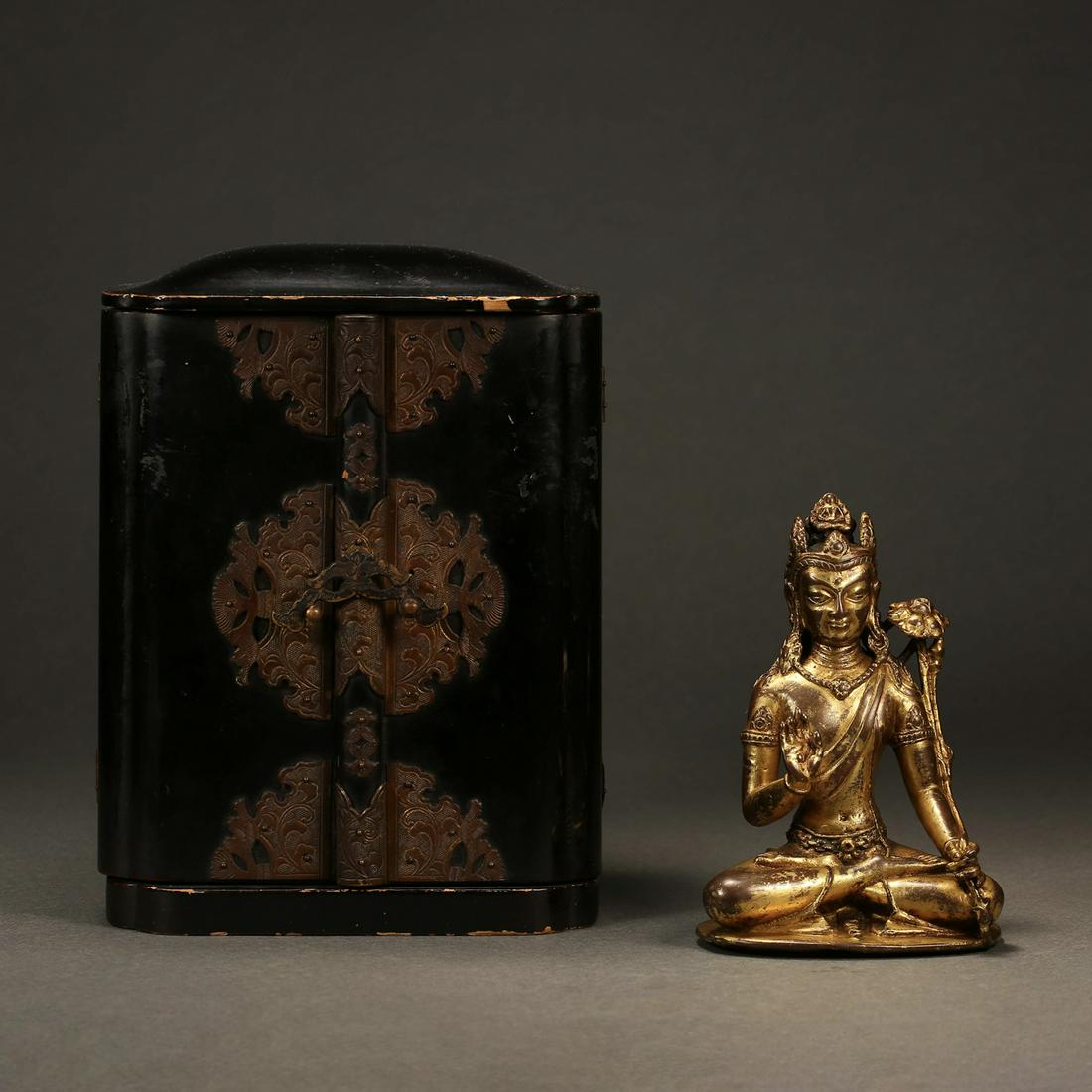 China Ming Dynasty Gilt Buddha Statue (1 of 11)