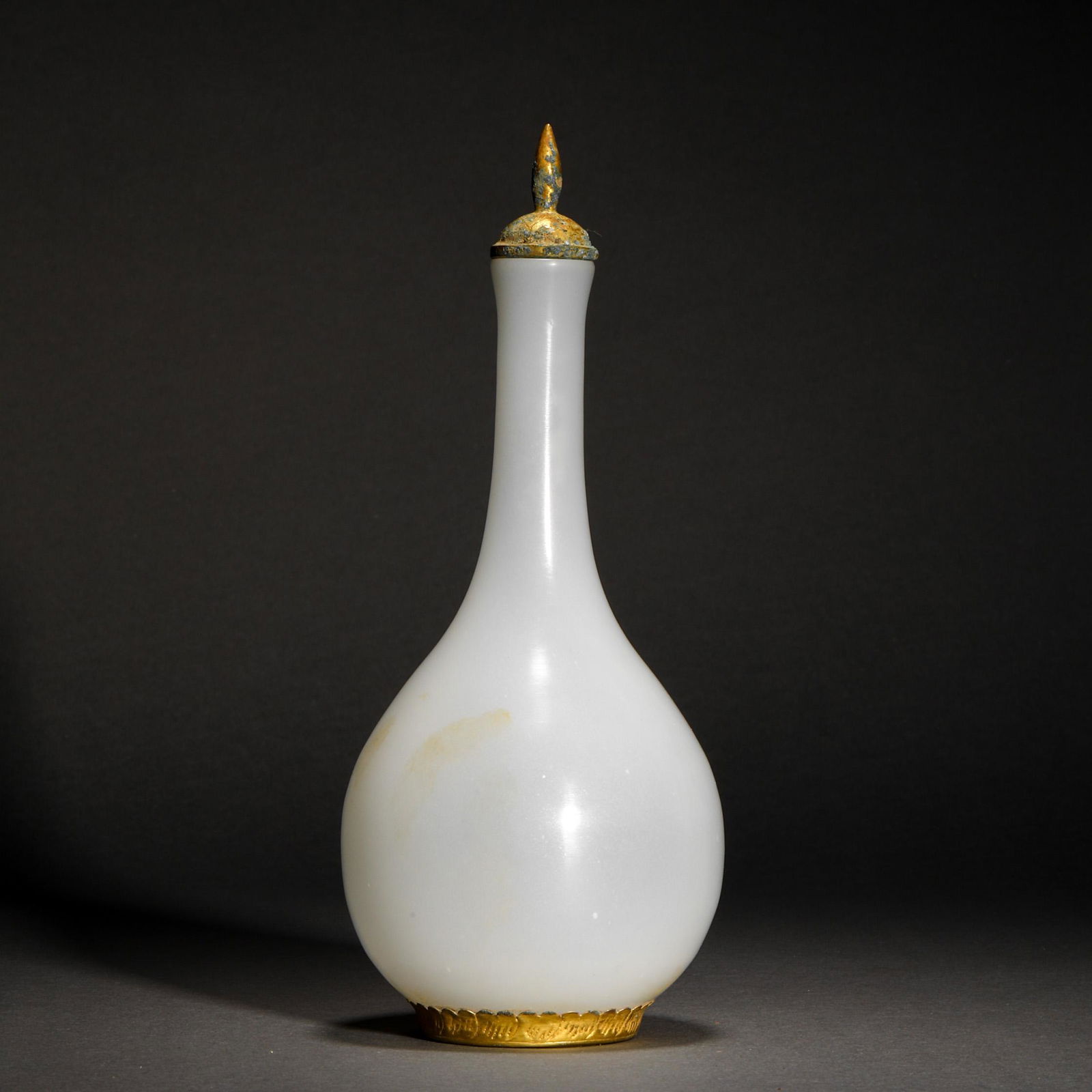 Liao Dynasty, Coloured Glaze White Mouth Net Bottle (1 of 10)