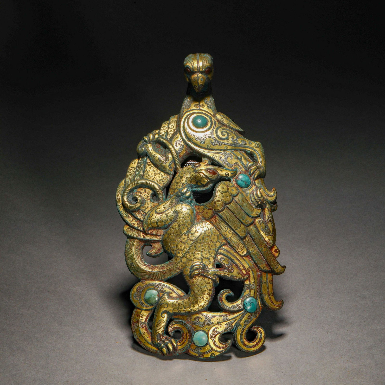 Han Dynasty, Inlaid Gold and Silver Belt Hook (1 of 12)