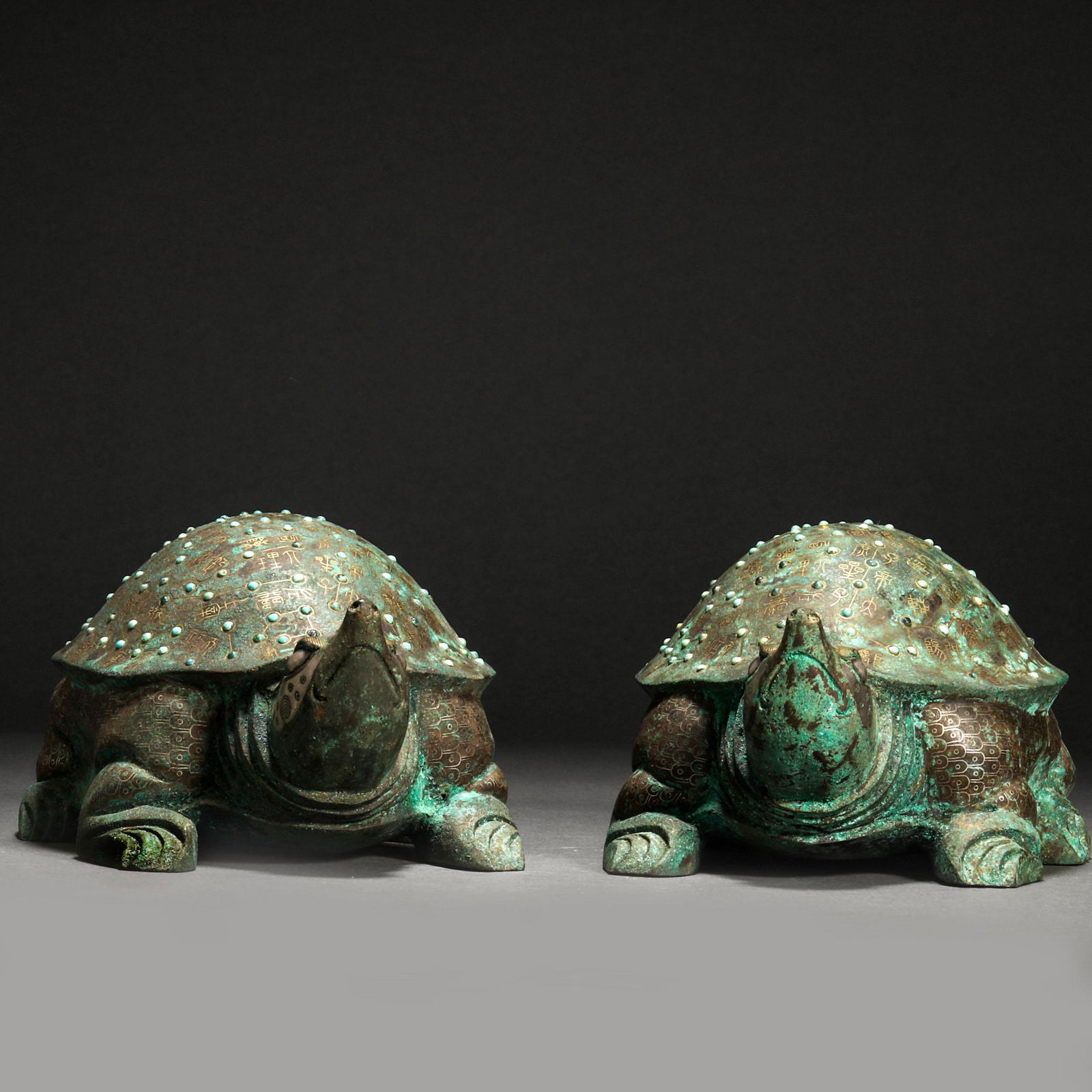 Han Dynasty,Inlaid Gold and Silver Turtle Ornaments (1 of 9)