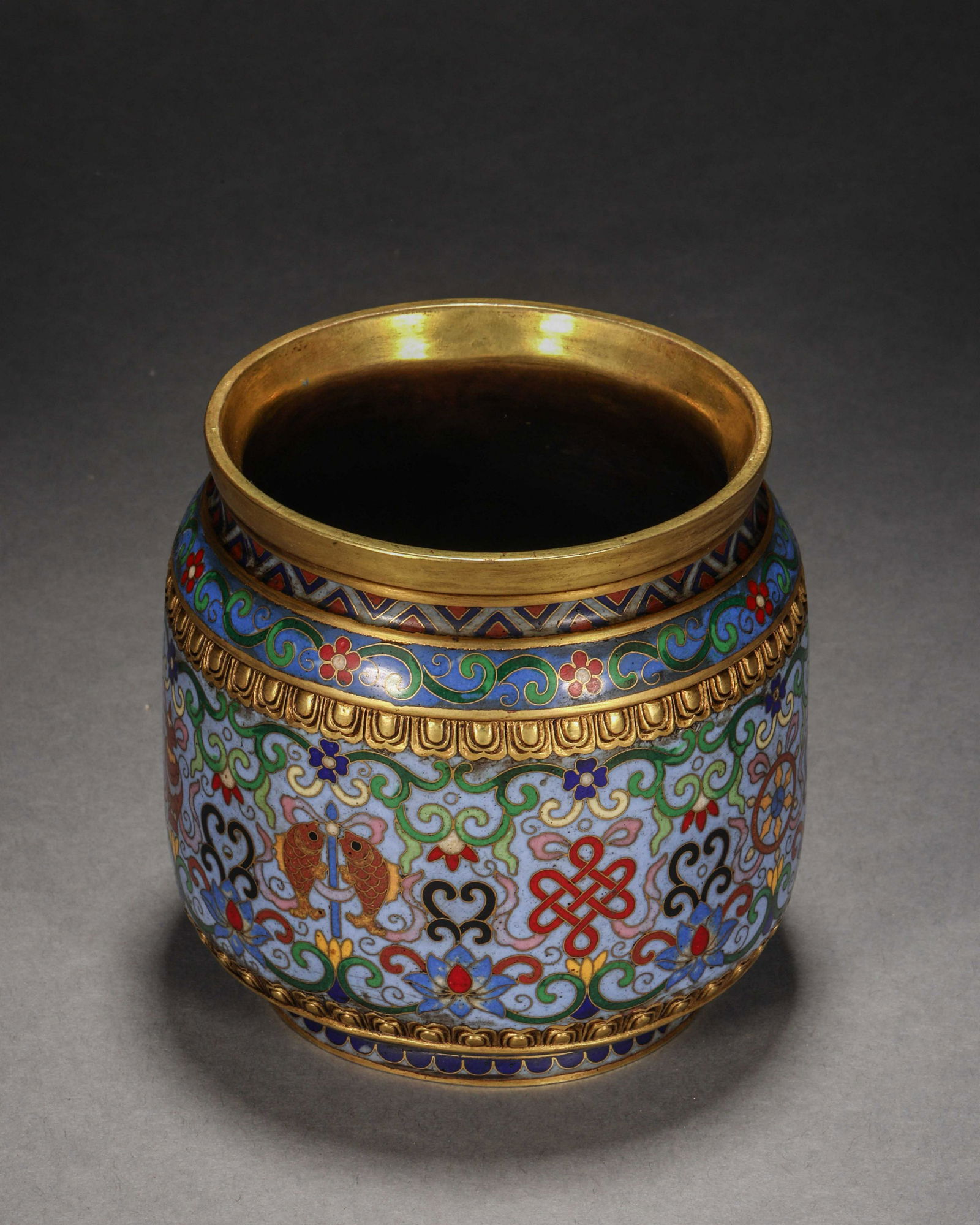 Qing  Dynasty,Cloisonne Eight Treasures Jar (1 of 11)