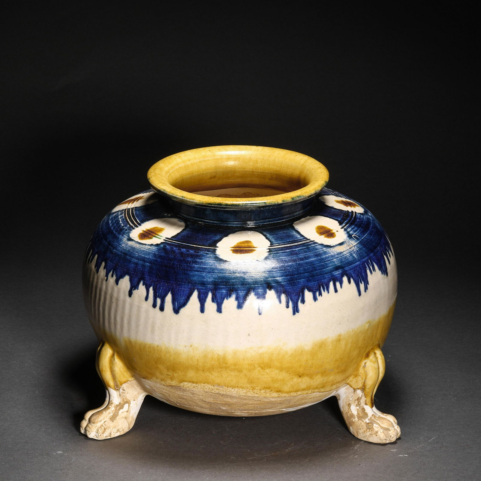 Tang Dynasty,Three-Colour Three-Legged Furnace (1 of 10)