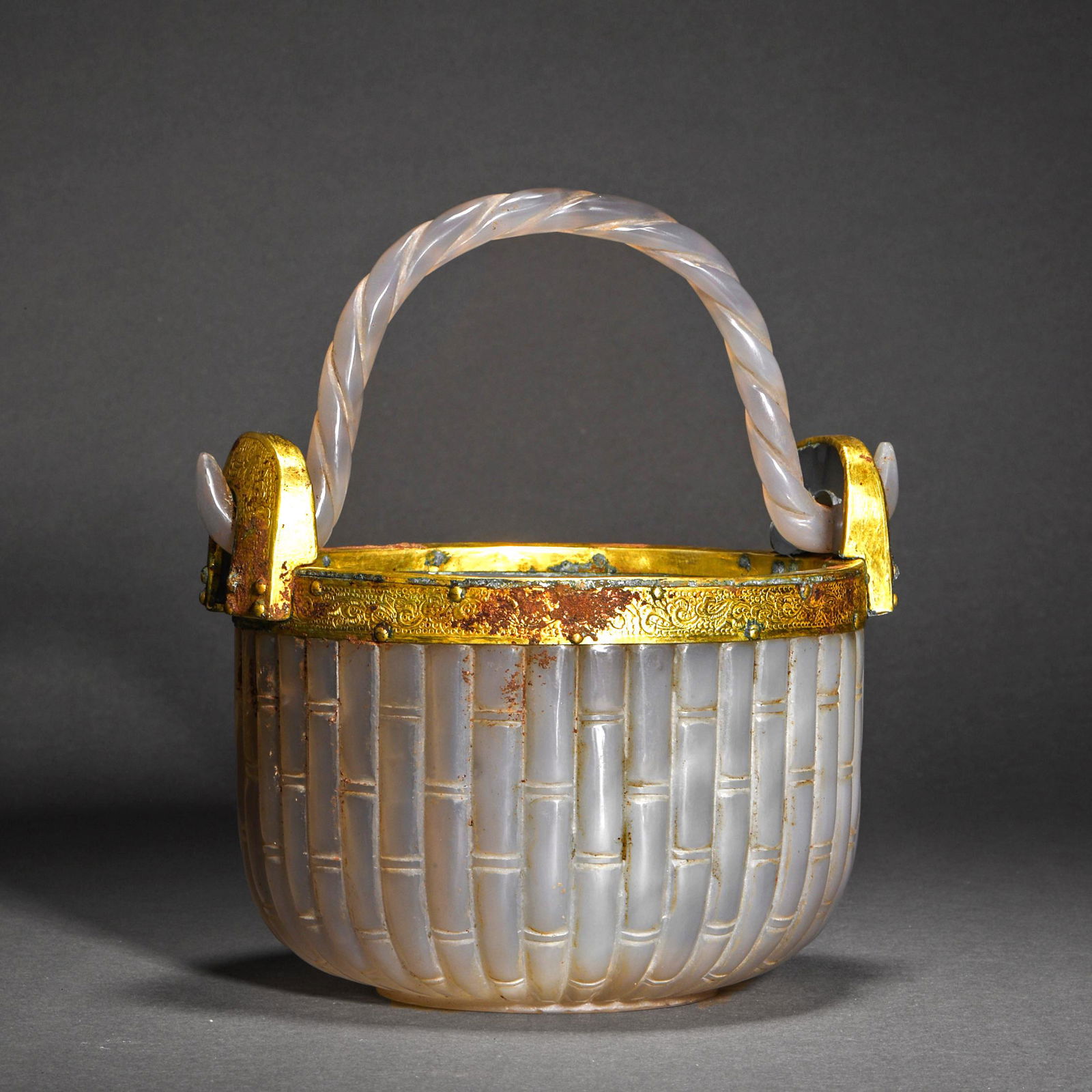 Liao Dynasty, Agate Wrapped Mouth Lifting Beam Jar (1 of 13)