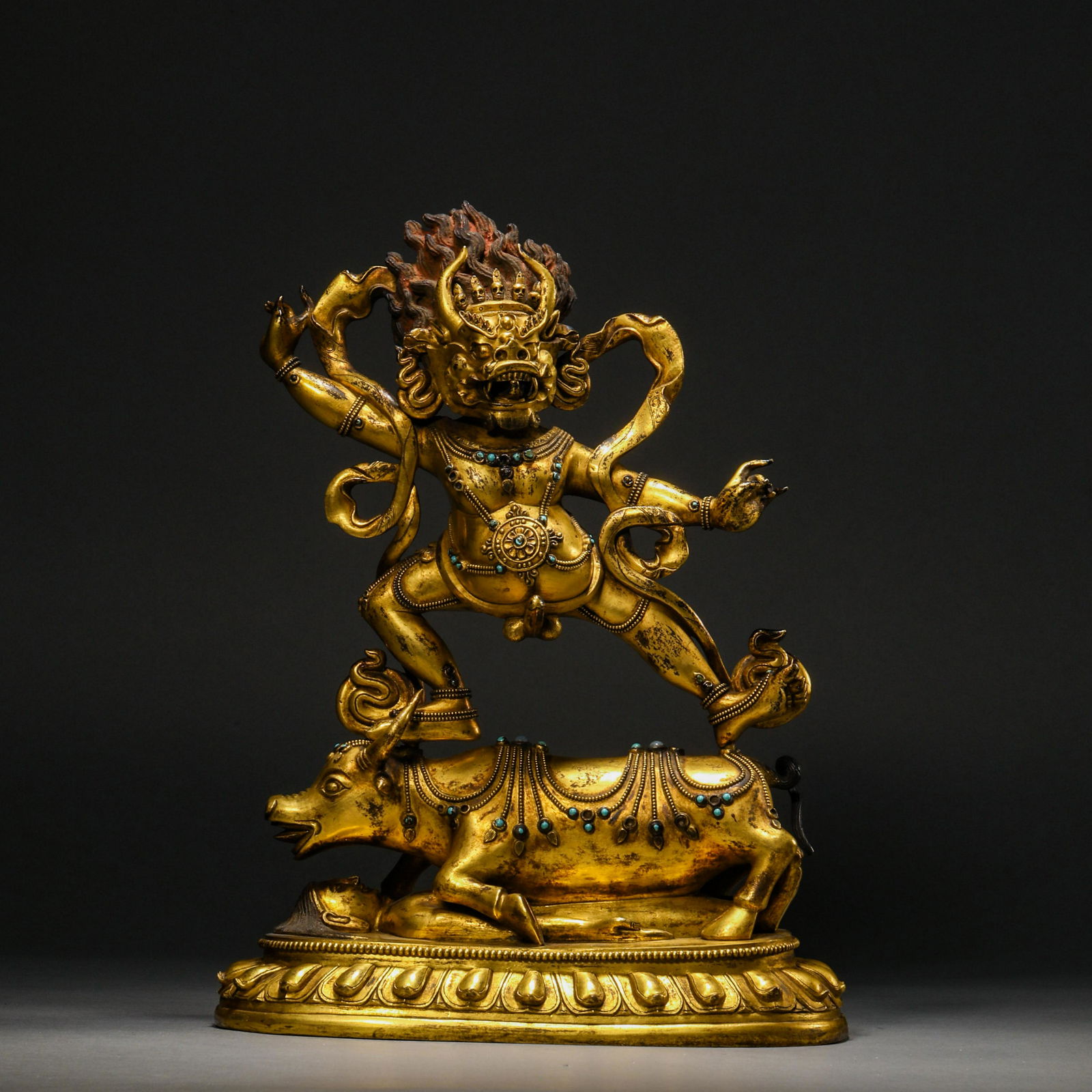 Qing Dynasty,Gilt  The Great Black Sky Protector (1 of 13)