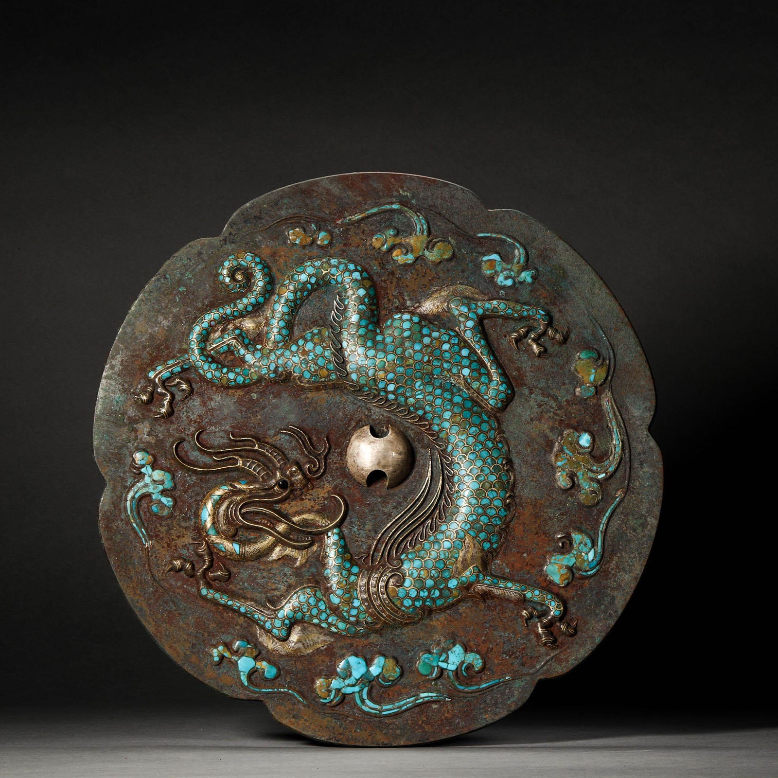 Han Dynasty, Copper Dragon Pattern Mirror (1 of 10)