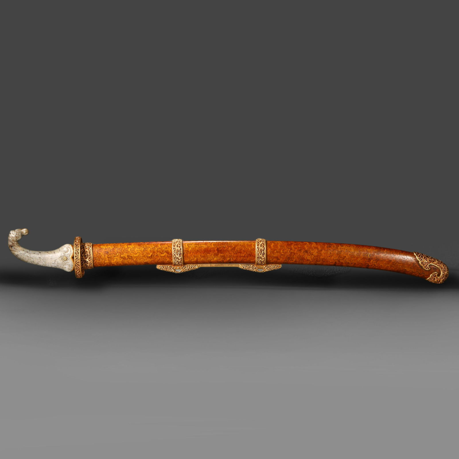 Qing Dynasty, Hetian Jade Head Sword Ornament (1 of 15)