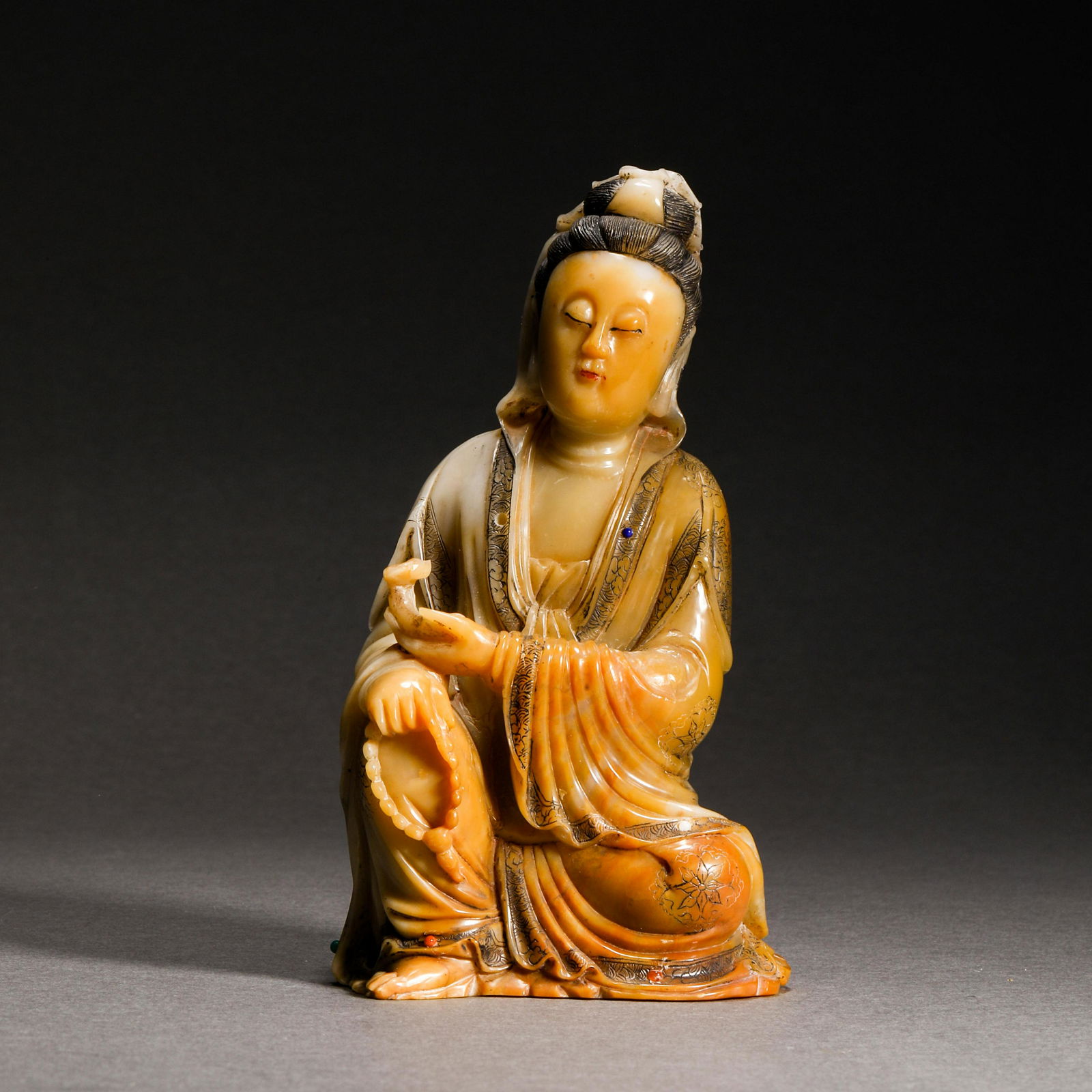 Qing Dynasty,  Shoushan Field-Yellow Stone Character Ornament (1 of 11)