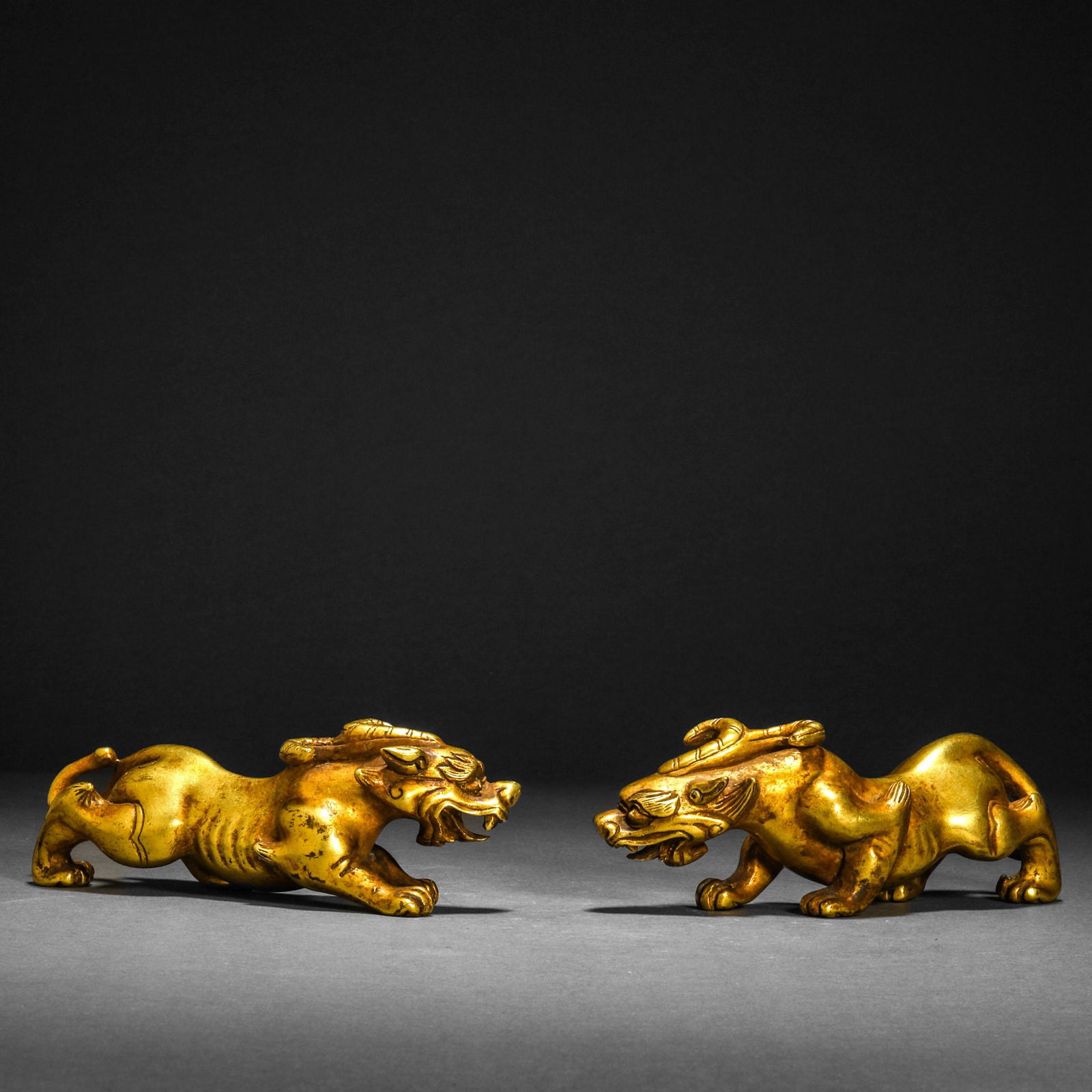 Qing Dynasty,Gilt Beast Ornaments (1 of 12)