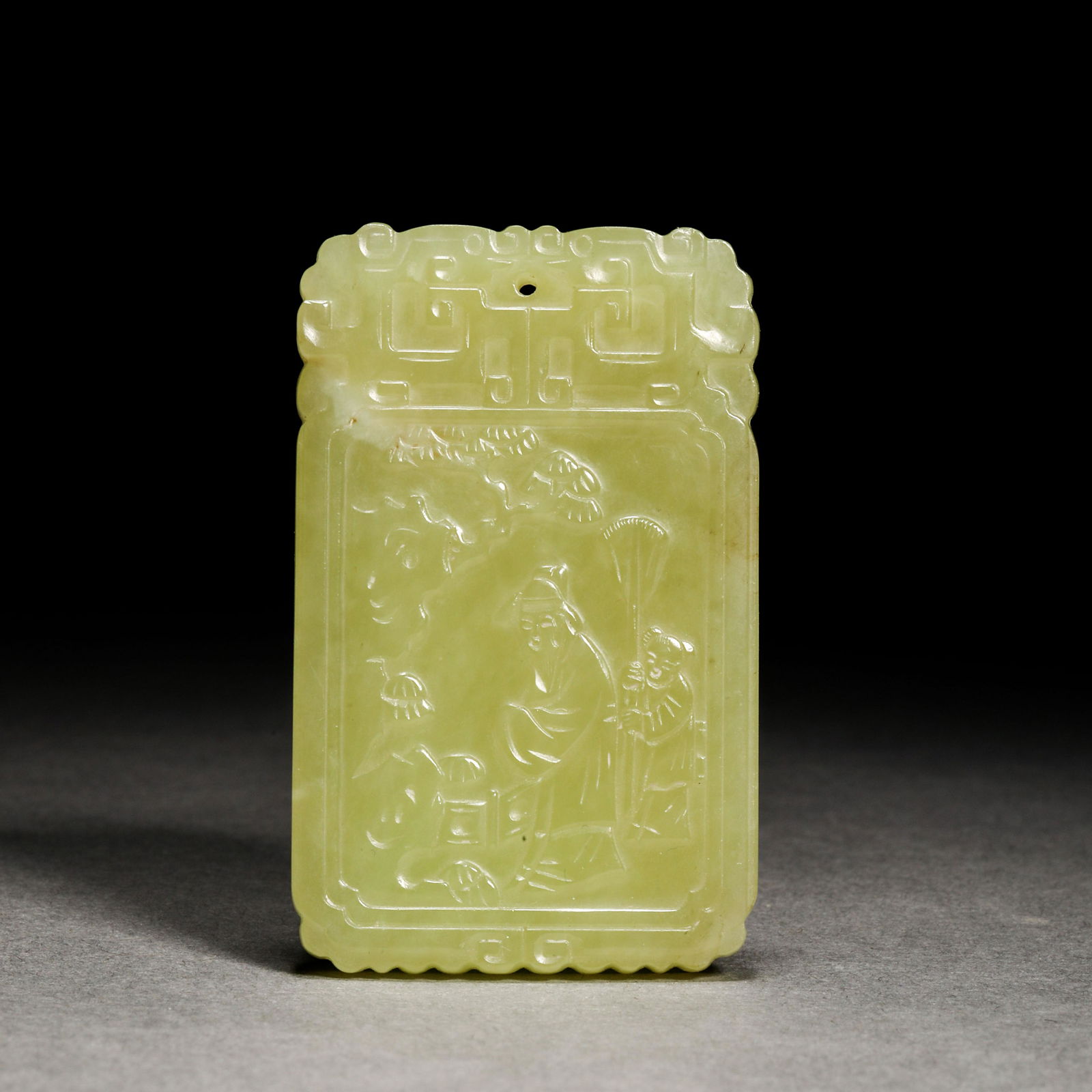 Qing Dynasty,Hetian Jade  Yellow Jade Brand (1 of 8)