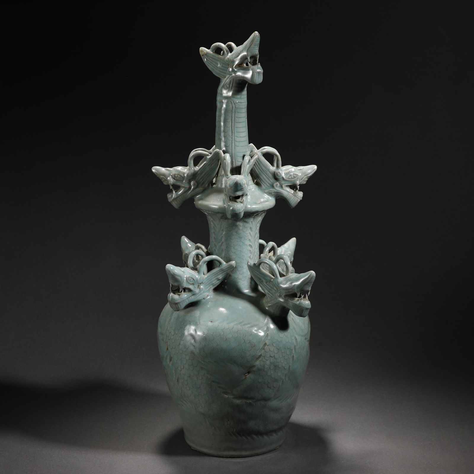Song Dynasty,Celadon Nine Dragons Bottle (1 of 11)