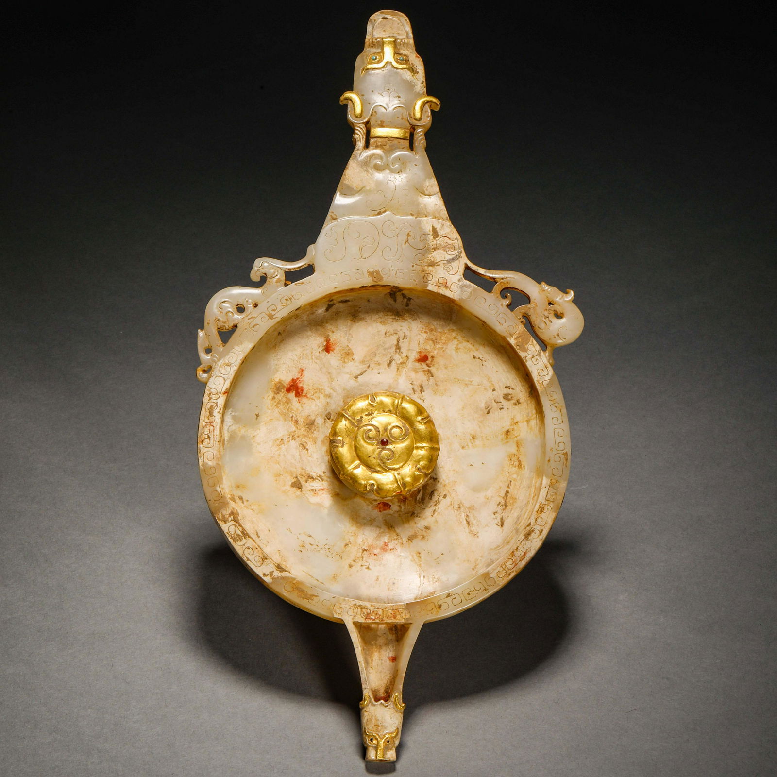 Han Dynasty,Hetian Jade  Beast Pattern Inkstone (1 of 13)