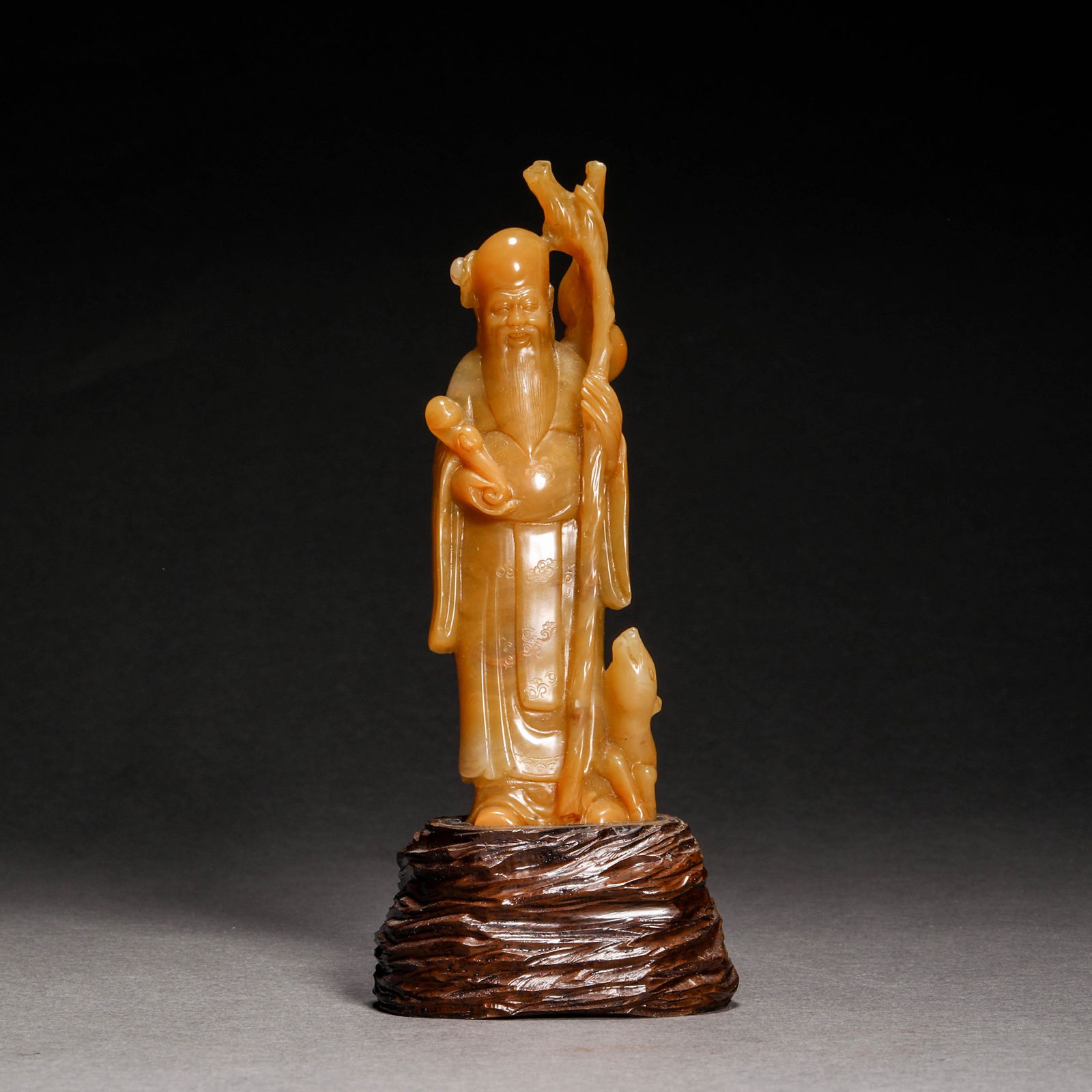 Qing Dynasty,Shoushan Field-Yellow Stone The God of Longevity Ornament (1 of 10)