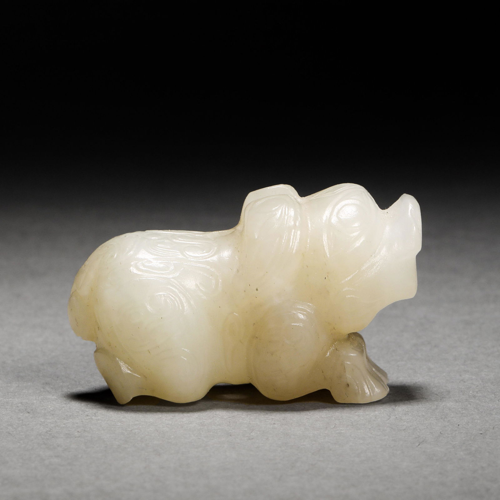 Qing Dynasty,Hetian Jade  Dog (1 of 8)