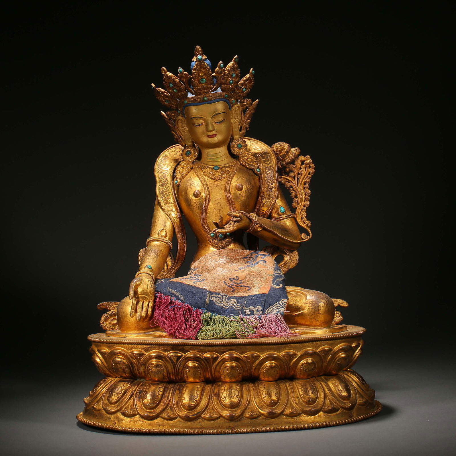 Qing Dynasty,Gilt Sakyamuni Buddha Statue (1 of 14)