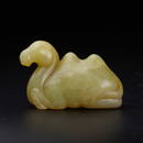 A yellow jade carving 'camel', Qing Dynasty