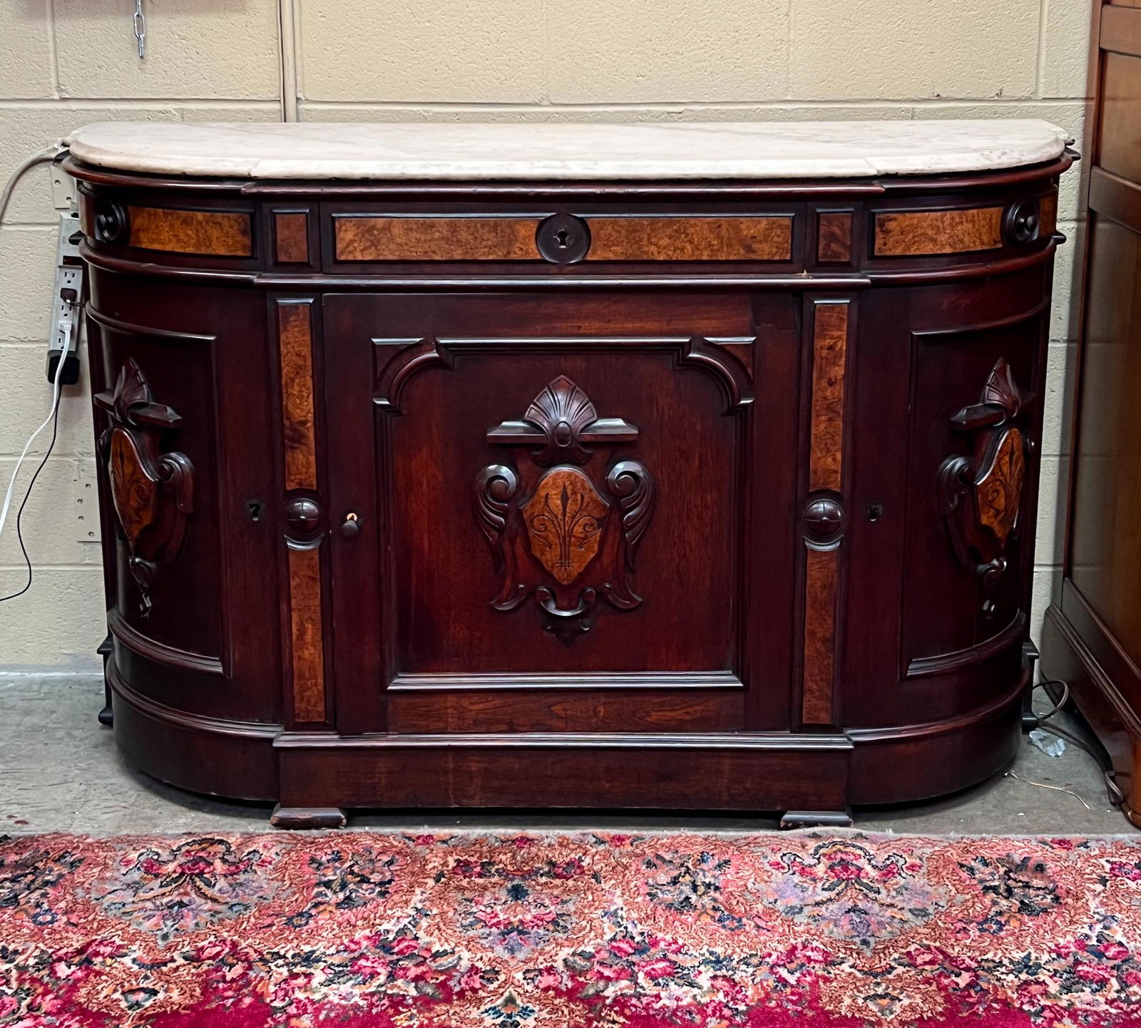 19th Century Victorian Marble Top Credenza (1 of 10)