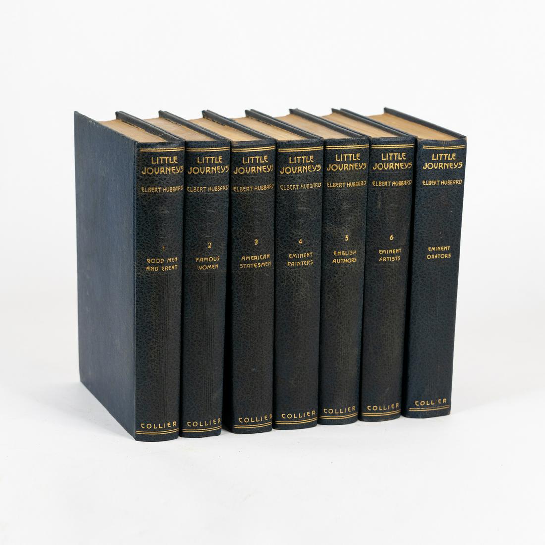 Little Journeys by Elbert Hubbard in 7 Volumes: Little Journeys to the Homes of the Great Elbert Hubbard; Memorial Edition; New York P.F. Collier & Son Corporation, copyright 1928.