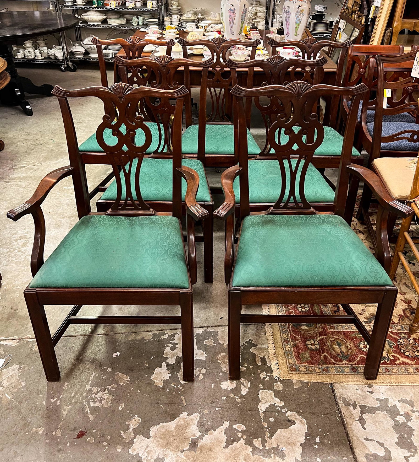 (7) Set of American Chippendale Chairs (1 of 6)