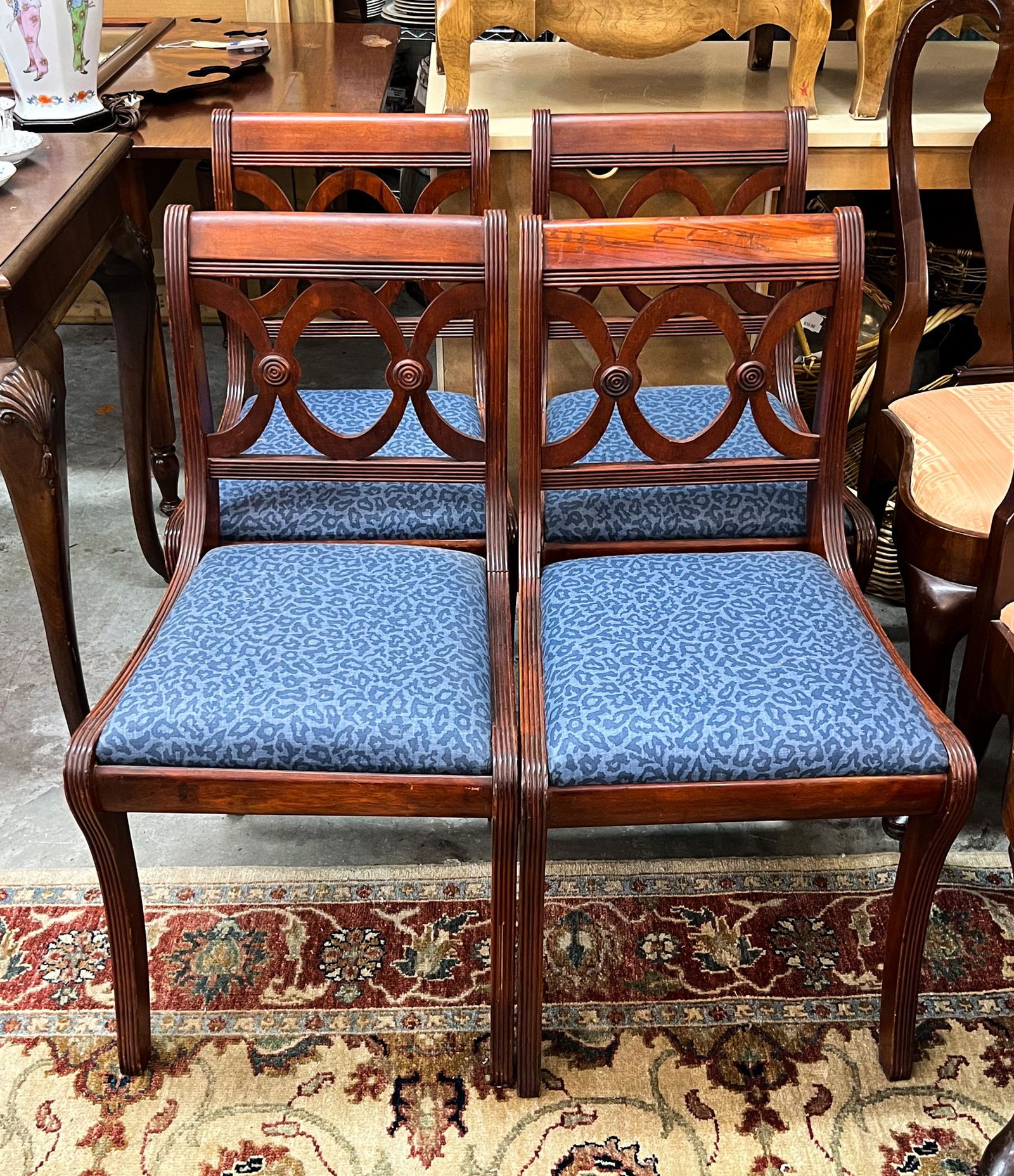 (4) American Upholstered Side Chairs (1 of 4)
