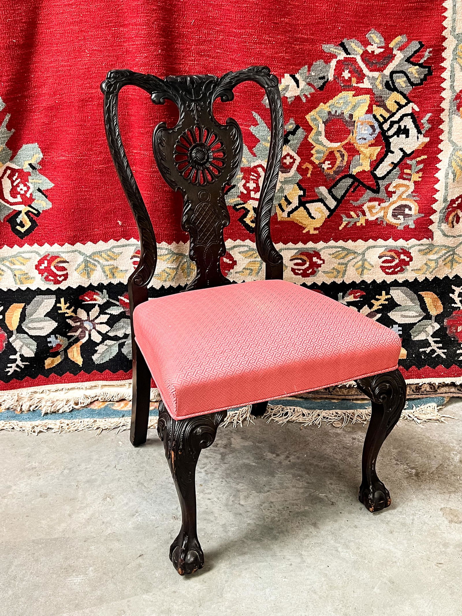 Stickley Company Georgian Style Carved Side Chair (1 of 4)